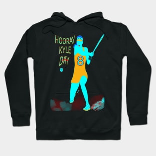 HOORAY KYLE DAY RETRO TENNIS PLAYER GIRL NUMBER 8 Hoodie